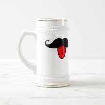 Moustache drôle tasse