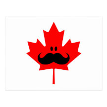 Moustache du Canada - une moustache sur l'érable r Carte Postale