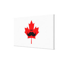Moustache du Canada - une moustache sur l'érable r Impression Sur Toile