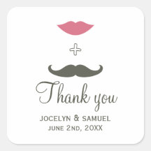 Moustache élégante et lèvres épousant la faveur adhésifs