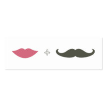 Moustache élégante et lèvres épousant le site Web Carte De Visite