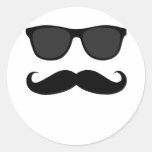 Moustache et cadeau noirs d'humeur de lunettes de  autocollants
