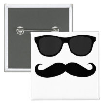Moustache et cadeau noirs d'humeur de lunettes de  badge
