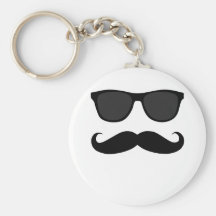 Moustache et cadeau noirs d'humeur de lunettes de  porte-clés