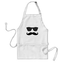 Moustache et cadeau noirs d'humeur de lunettes de  tablier