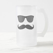 Moustache et cadeau noirs d'humeur de lunettes de  tasse à café
