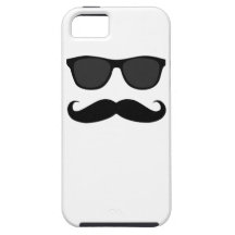 Moustache et lunettes de soleil noires étuis iPhone 5