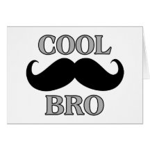Moustache fraîche Bro Cartes De Vœux
