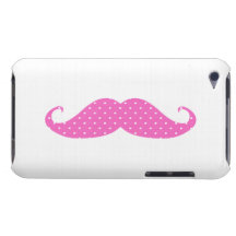 Moustache Girly de pois de roses indien drôles Coque Barely There iPod