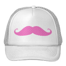 Moustache Girly de pois de roses indien drôles Casquettes