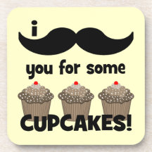 Moustache I vous pour quelques petits gâteaux Sous-bocks