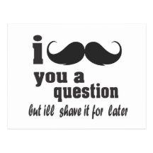 moustache i vous une question cartes postales