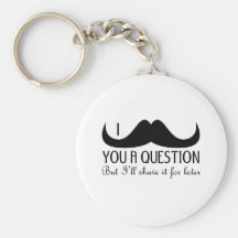 Moustache I vous une question Porte-clés