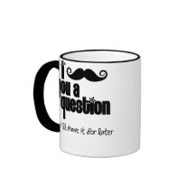 Moustache I vous une question Tasses À Café