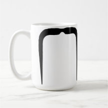Moustache Manchu de Fu dans le noir Mugs À Café