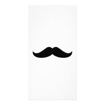 Moustache noire cartes avec photo