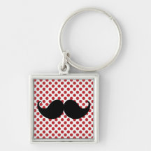 Moustache noire de guidon porte-clef