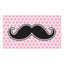 Moustache noire de guidon sur le motif de point ro modèle de carte de visite