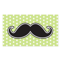 Moustache noire de guidon sur le pois de vert de c modèles de cartes de visite