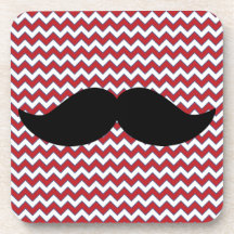 Moustache noire drôle à la mode de guidon, dos de  sous-bocks