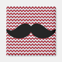 Moustache noire drôle à la mode de guidon, dos de  aimant pour réfrigérateur