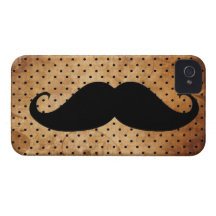 Moustache noire drôle coque iPhone 4