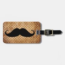 Moustache noire drôle étiquettes pour bagage
