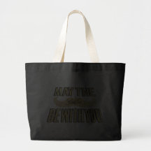 Moustache noire drôle - mai le Stache soit avec vo Sacs En Toile
