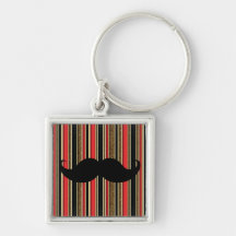 Moustache noire drôle porte-clé