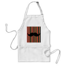 Moustache noire drôle tablier