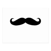 Moustache noire ou moustache noire pour des cadeau carte postale