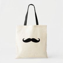 Moustache noire ou moustache noire pour des cadeau sacs fourre-tout