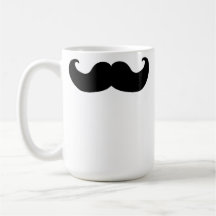 Moustache noire tasse à café