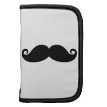 Moustache noire vintage drôle agendas folio