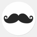 Moustache noire vintage drôle autocollants