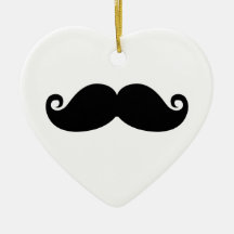 Moustache noire vintage drôle décoration de noël