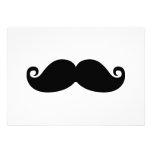Moustache noire vintage drôle invitation personnalisée