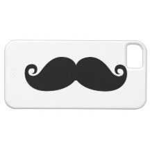 Moustache noire vintage drôle iPhone 5 case
