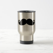 Moustache noire vintage drôle tasse à café