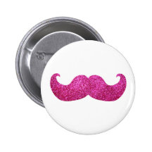 Moustache rose de Bling (graphique de scintillemen Badges Avec Agrafe