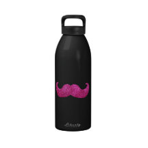 Moustache rose de Bling (graphique de scintillemen Bouteille
