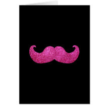 Moustache rose de Bling (graphique de scintillemen Cartes De Vœux