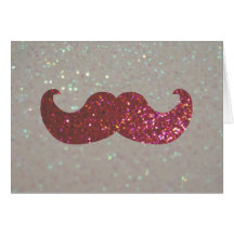 Moustache rose de Bling (graphique de scintillemen Carte De Vœux