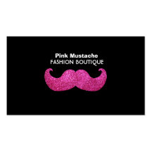 Moustache rose de Bling (graphique de scintillemen Carte De Visite
