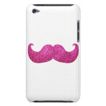 Moustache rose de Bling (graphique de scintillemen Coque iPod Touch Case-Mate