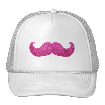 Moustache rose de Bling (graphique de scintillemen Casquettes