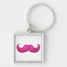 Moustache rose de Bling (graphique de scintillemen Porte-clef