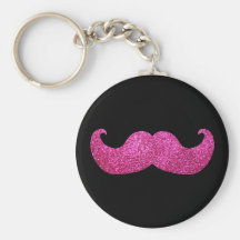 Moustache rose de Bling (graphique de scintillemen Porte-clef
