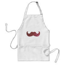 Moustache rose de Bling (graphique de scintillemen Tablier