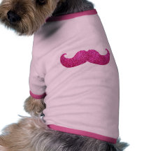 Moustache rose de Bling (graphique de scintillemen Vêtements Pour Animaux Domestiques